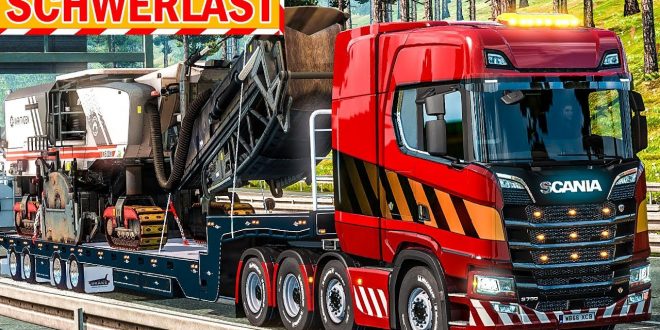 Spezialtransport: ASPHALTFRÄSE transportieren! | ETS 2 ...